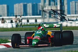 Johnny Herbert Signed 8x12 Inches 1989 Benetton F1 Photo