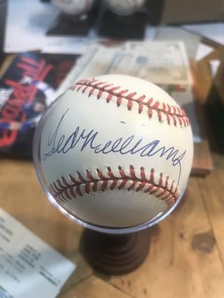 Ted Williams Upper Deck Authenticated Autographed Baseball Serial Udl19672