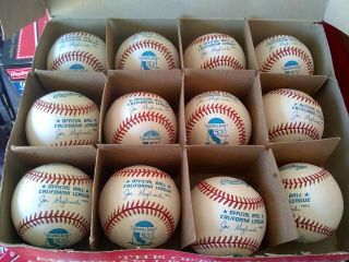 12 California League Baseballs 1990s Minor League Baseballs