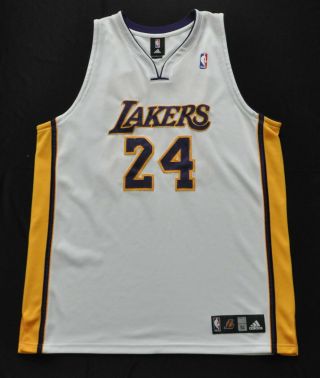 Kobe Bryant Los Angeles Lakers Adidas Authentic Jersey Men White 52 Xxl