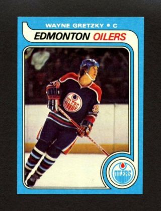 1979 - 80 Topps 18 Wayne Gretzky Edmonton Oilers Hof Rookie Rc Centered Nm - Mt,
