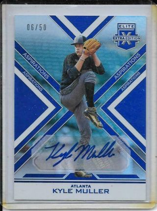 Kyle Muller 2016 Elite Extra Edition Blue Status /50 Auto Rc Rookie Card