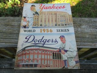 1956 Brooklyn Dodgers Vs N.  Y.  Yankees World Series Program Ebbet 