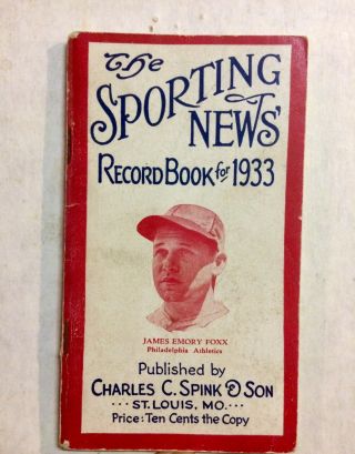 The Sporting News Record Book 1931 - 1939 Hubbell Foxx Dean Greenberg 4