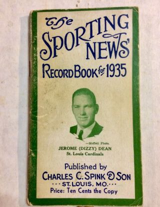 The Sporting News Record Book 1931 - 1939 Hubbell Foxx Dean Greenberg 6