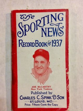 The Sporting News Record Book 1931 - 1939 Hubbell Foxx Dean Greenberg 8