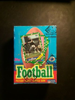 1986 Topps Football Wax Box Bbce Authenticated