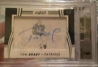 Tom Brady Auto 2016 Panini Clear Vision Autograph Patriots Bowl