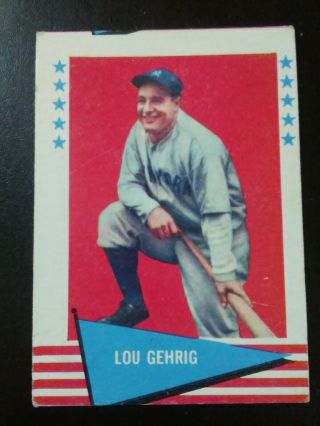 Lou Gehrig - 1961 Fleer Greats - Very Good - No.  31 - York Yankees Hof