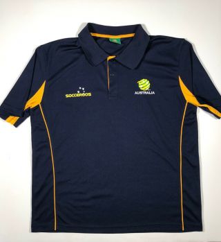 Australia: Socceroos: Football Soccer Polo Shirt,  Size Large