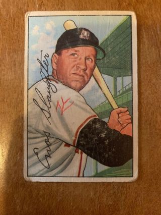 1952 Bowman Enos Slaughter 232 St Louis Cardinals Baseball Card