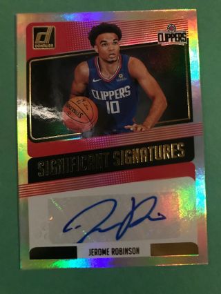 2018 - 19 Donruss Jerome Robinson Significant Signatures Auto Clippers Ss - Jrb
