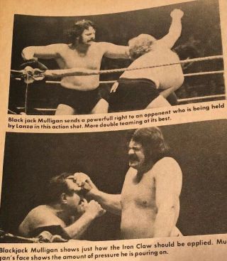1976 Wrestling Revue BLACKJACK MULLIGAN Lanza JIM LONDOS DIES TANAKA RAY STEVENS 3