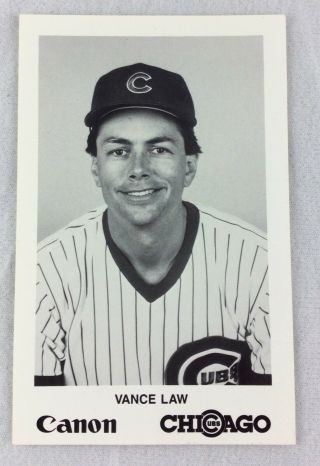 1988 Vance Law,  Chicago Cubs Canon Photo