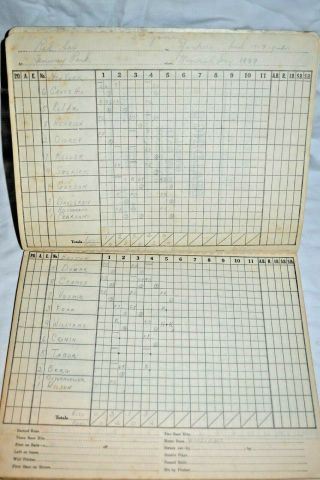 Vintage 1939 Spalding Score Book No 91 - 835 Red Sox Yankees Giants More 4