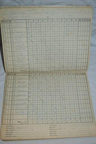 Vintage 1939 Spalding Score Book No 91 - 835 Red Sox Yankees Giants More 6