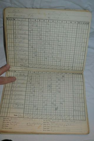 Vintage 1939 Spalding Score Book No 91 - 835 Red Sox Yankees Giants More 7