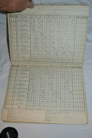 Vintage 1939 Spalding Score Book No 91 - 835 Red Sox Yankees Giants More 8