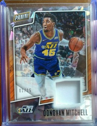 2019 Panini Fathers Day Donovan Mitchell Cracked Ice Jersey Worn Patch 