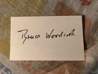 Autographed 3x5 Index Card Boxing Bruck Woodcock Deceased