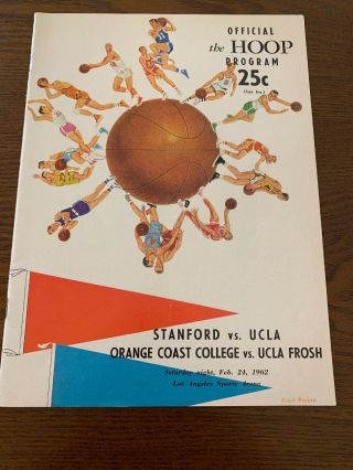 1962 Ucla Vs Stanford Basketball Program “the Hoop”