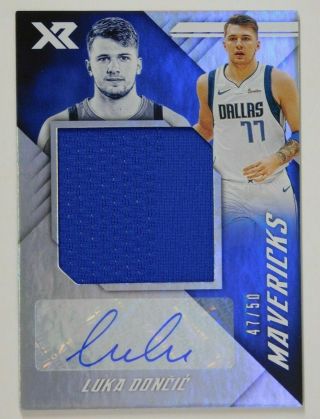 Luka Doncic Patch Auto 47/50 - 2018 - 19 Panini Chronicles Basketball Xr