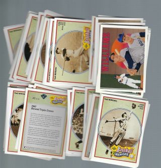 1992 Upper Deck Ted Williams 100ct Heroes Inserts Red Sox Inserts