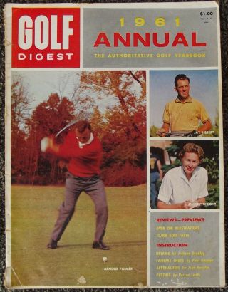 Vintage Golf Digest 1961 Annual - Arnold Palmer - Jay Hebert Cover Nicklaus Amateur