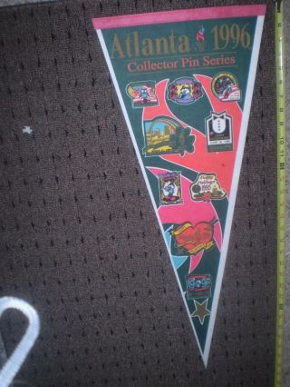 Vintage 1996 Atlanta Olympic Games Pennant Collector Pin Series Valentine 