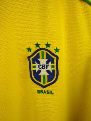 Brazil soccer jersey small 1998 2000 home shirt football Nike 5