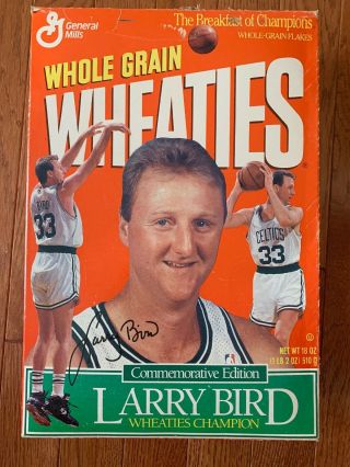 Larry Bird Wheaties Cereal Box Commemorative Edition 18oz Empty Box Serious 73