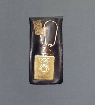Olympic Games Sarajevo 1984 Keychain Key Holder And One Badge Pin