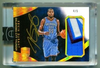 2014 - 15 Panini Eminence Autograph Patch Auto Gold Kevin Durant 4/5