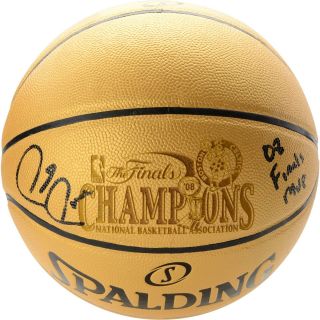 Paul Pierce Boston Celtics Signed Gold 2008 Champs Basketball & Finals Mvp Insc