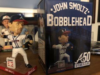 John Smoltz Autographed Bobblehead Hof Atlanta Braves Bobblehead