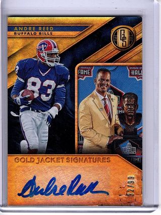 2019 Panini Gold Standard Andre Reed Golden Jacket Signatures 32/99