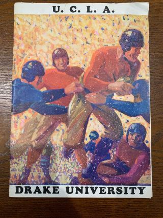 1927 Ucla Vs Drake University 11/26/1927 Football Program