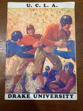 1927 Ucla Vs Drake University 11/26/1927 Football Program 2