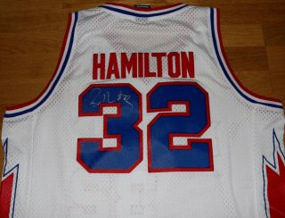 RICHARD RIP HAMILTON SIGNED NBA PISTONS RBK HARDWOOD CLASSICS JERSEY W/Coa 4