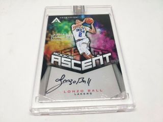 2017 - 18 Ascension Rookie Ascent Rc Auto Whitebox 1/1 Lonzo Ball Wow