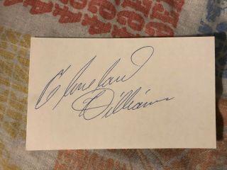 Autographed 3x5 Index Card Cleveland Williams Boxing Contender D.  99