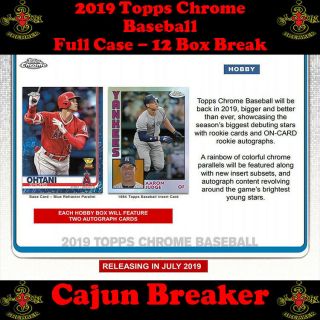 Seattle Mariners Full Case 12box Break 2019 Topps Chrome Hobby Baseball