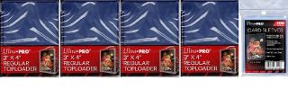Ultra Pro 100 Toploaders & 100 Card Sleeves Top Loaders