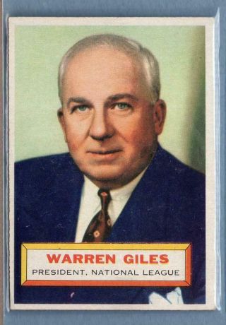 1956 Topps 2 Warren Giles (hof) (wb) Ex Go67