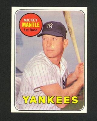 1969 Topps Mickey Mantle 500 - York Yankees - Ex