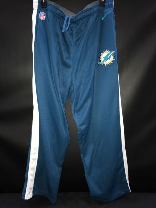 74 Miami Dolphins Nike Team Issued Therma - Fit Travel Sweat Pants Size - 4xl