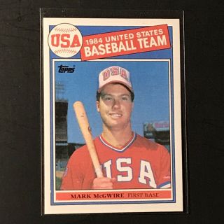 1985 Topps Mark Mcgwire Rookie Rc 401 Athletics Cardinals (mark On Back Of Card