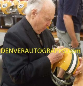 Paul Hornung Autographed/Signed Green Bay Packers TK Helmet HOF JSA 11669 2