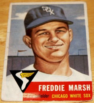 1953 Topps Baseball Set,  240 Fred Marsh,  Chicago White Sox