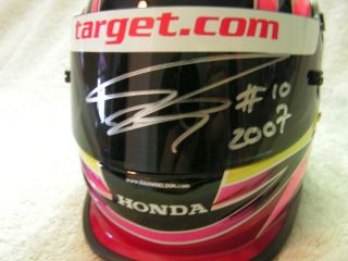 Dan Wheldon Signed Autographed Mini 1/2 Scale Racing Helmet Indy 500 Indycar 2
